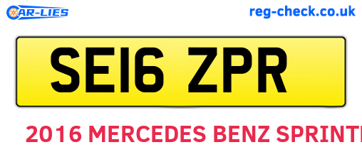SE16ZPR are the vehicle registration plates.