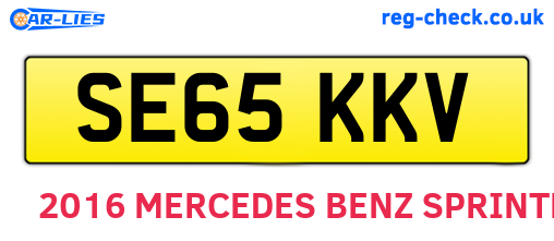 SE65KKV are the vehicle registration plates.