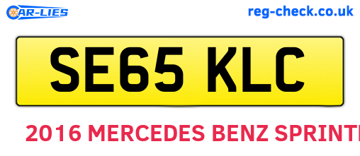 SE65KLC are the vehicle registration plates.