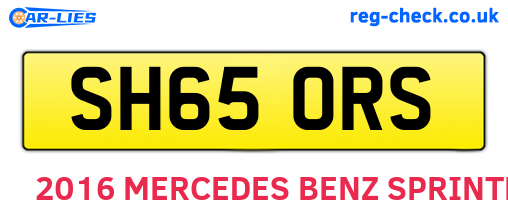 SH65ORS are the vehicle registration plates.