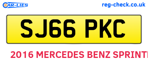 SJ66PKC are the vehicle registration plates.