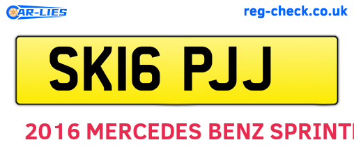 SK16PJJ are the vehicle registration plates.