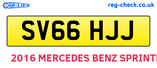 SV66HJJ are the vehicle registration plates.