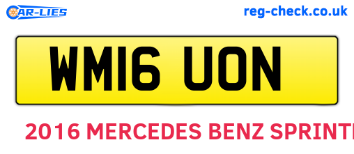 WM16UON are the vehicle registration plates.