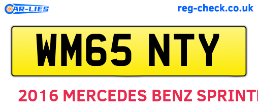 WM65NTY are the vehicle registration plates.