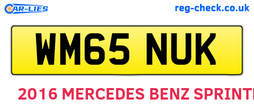 WM65NUK are the vehicle registration plates.