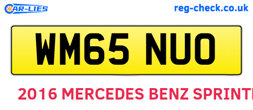 WM65NUO are the vehicle registration plates.