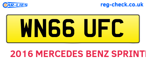 WN66UFC are the vehicle registration plates.