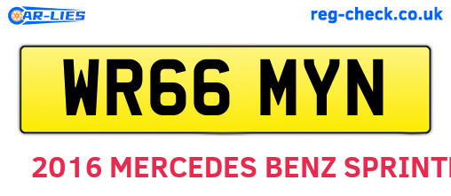 WR66MYN are the vehicle registration plates.