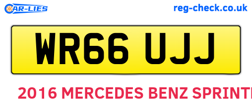WR66UJJ are the vehicle registration plates.