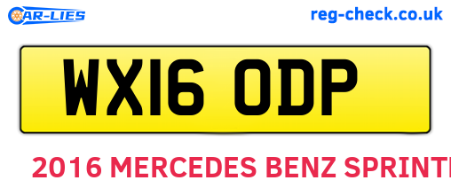 WX16ODP are the vehicle registration plates.