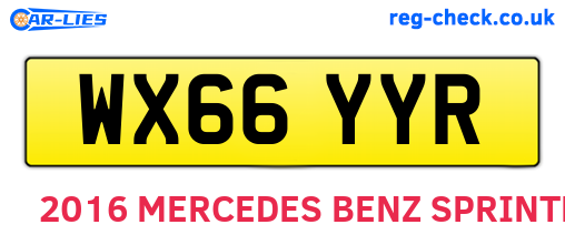 WX66YYR are the vehicle registration plates.