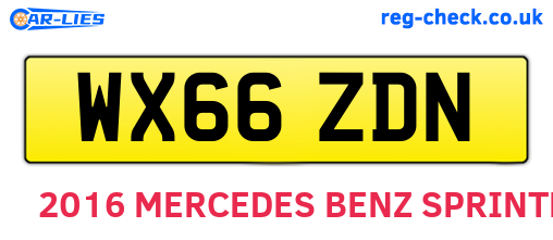 WX66ZDN are the vehicle registration plates.