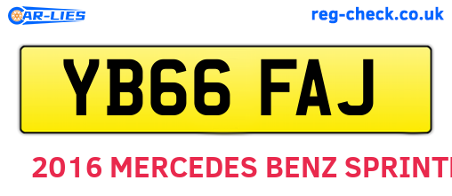 YB66FAJ are the vehicle registration plates.