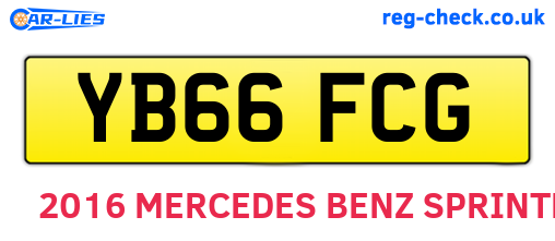 YB66FCG are the vehicle registration plates.