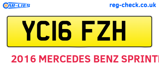 YC16FZH are the vehicle registration plates.