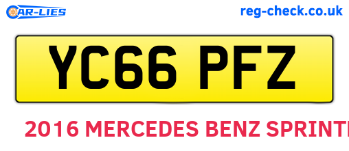 YC66PFZ are the vehicle registration plates.