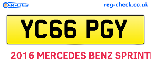 YC66PGY are the vehicle registration plates.