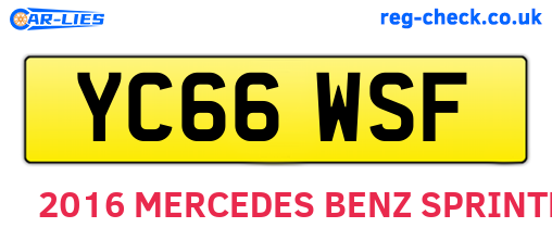 YC66WSF are the vehicle registration plates.