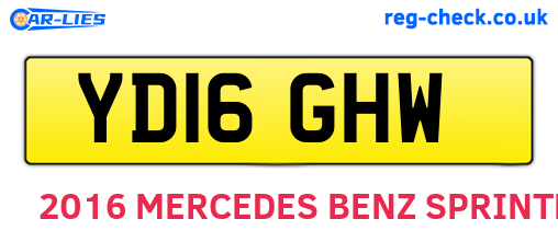 YD16GHW are the vehicle registration plates.