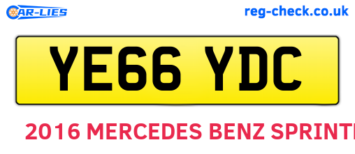 YE66YDC are the vehicle registration plates.