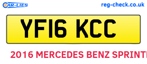 YF16KCC are the vehicle registration plates.
