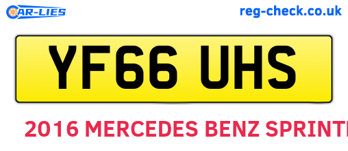 YF66UHS are the vehicle registration plates.