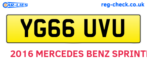 YG66UVU are the vehicle registration plates.