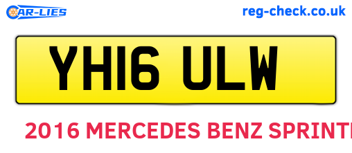 YH16ULW are the vehicle registration plates.