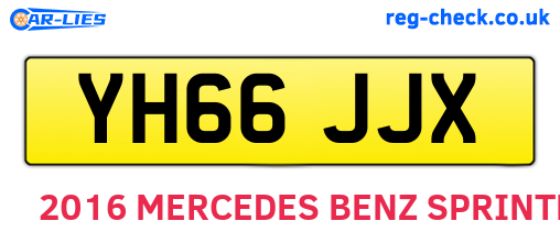 YH66JJX are the vehicle registration plates.