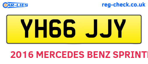YH66JJY are the vehicle registration plates.
