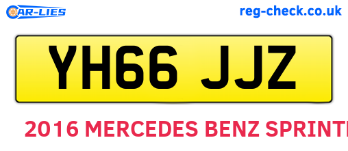 YH66JJZ are the vehicle registration plates.