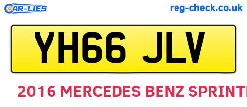 YH66JLV are the vehicle registration plates.