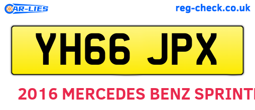 YH66JPX are the vehicle registration plates.