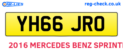 YH66JRO are the vehicle registration plates.