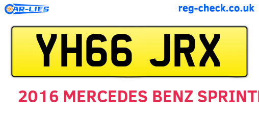 YH66JRX are the vehicle registration plates.