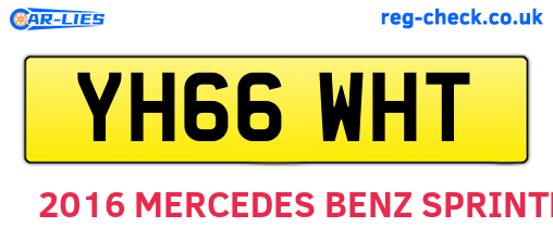 YH66WHT are the vehicle registration plates.