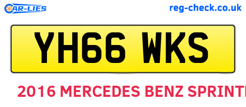 YH66WKS are the vehicle registration plates.