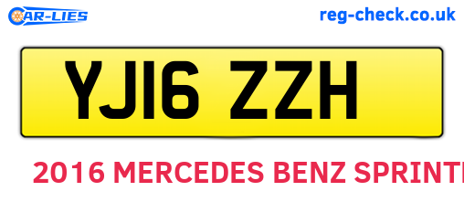 YJ16ZZH are the vehicle registration plates.