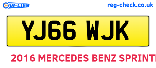 YJ66WJK are the vehicle registration plates.