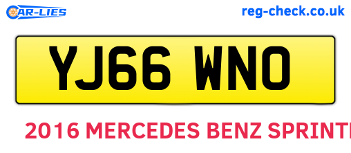 YJ66WNO are the vehicle registration plates.