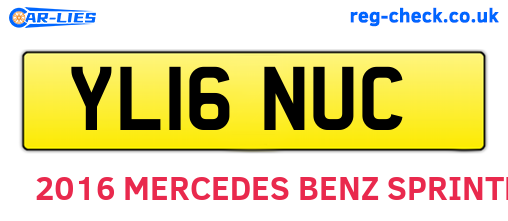 YL16NUC are the vehicle registration plates.