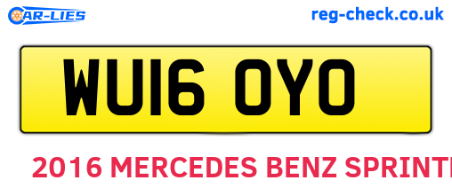 WU16OYO are the vehicle registration plates.