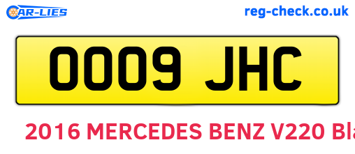 OO09JHC are the vehicle registration plates.