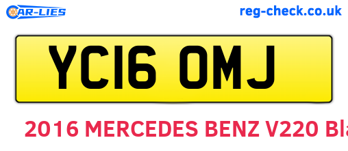 YC16OMJ are the vehicle registration plates.
