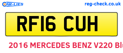 RF16CUH are the vehicle registration plates.