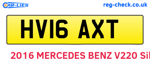 HV16AXT are the vehicle registration plates.