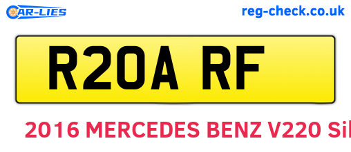 R20ARF are the vehicle registration plates.
