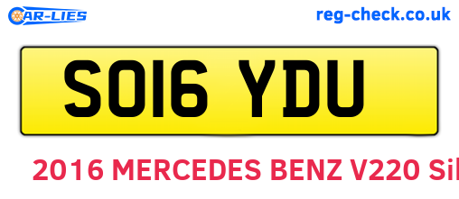 SO16YDU are the vehicle registration plates.