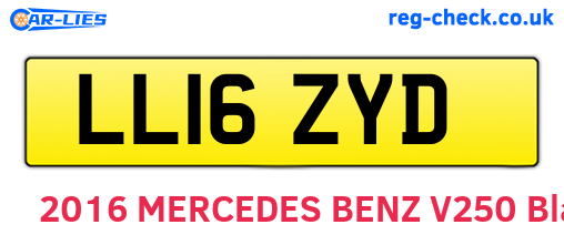 LL16ZYD are the vehicle registration plates.